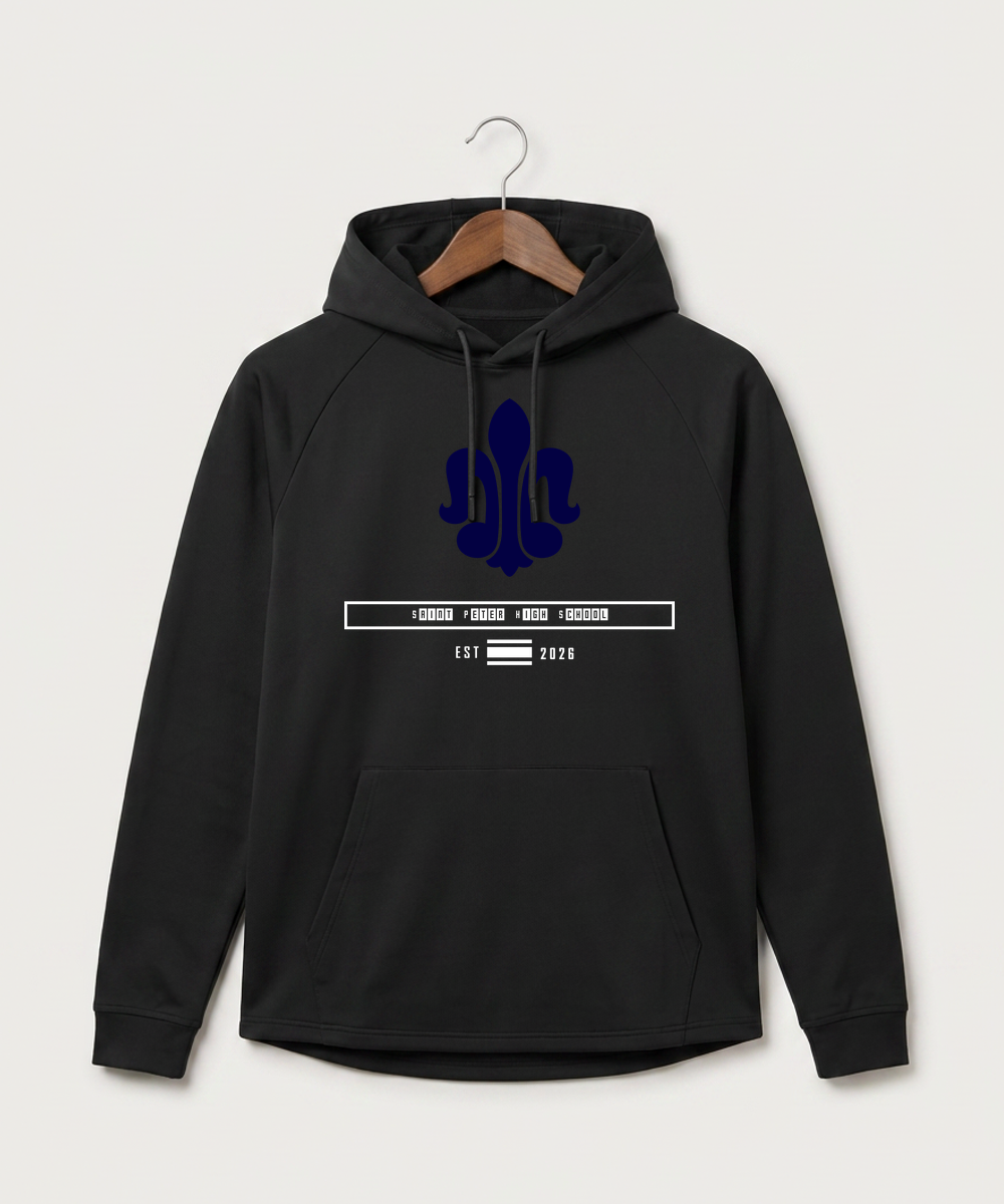 Saint Peter High School Athletics - Black Hoodie - Full Front