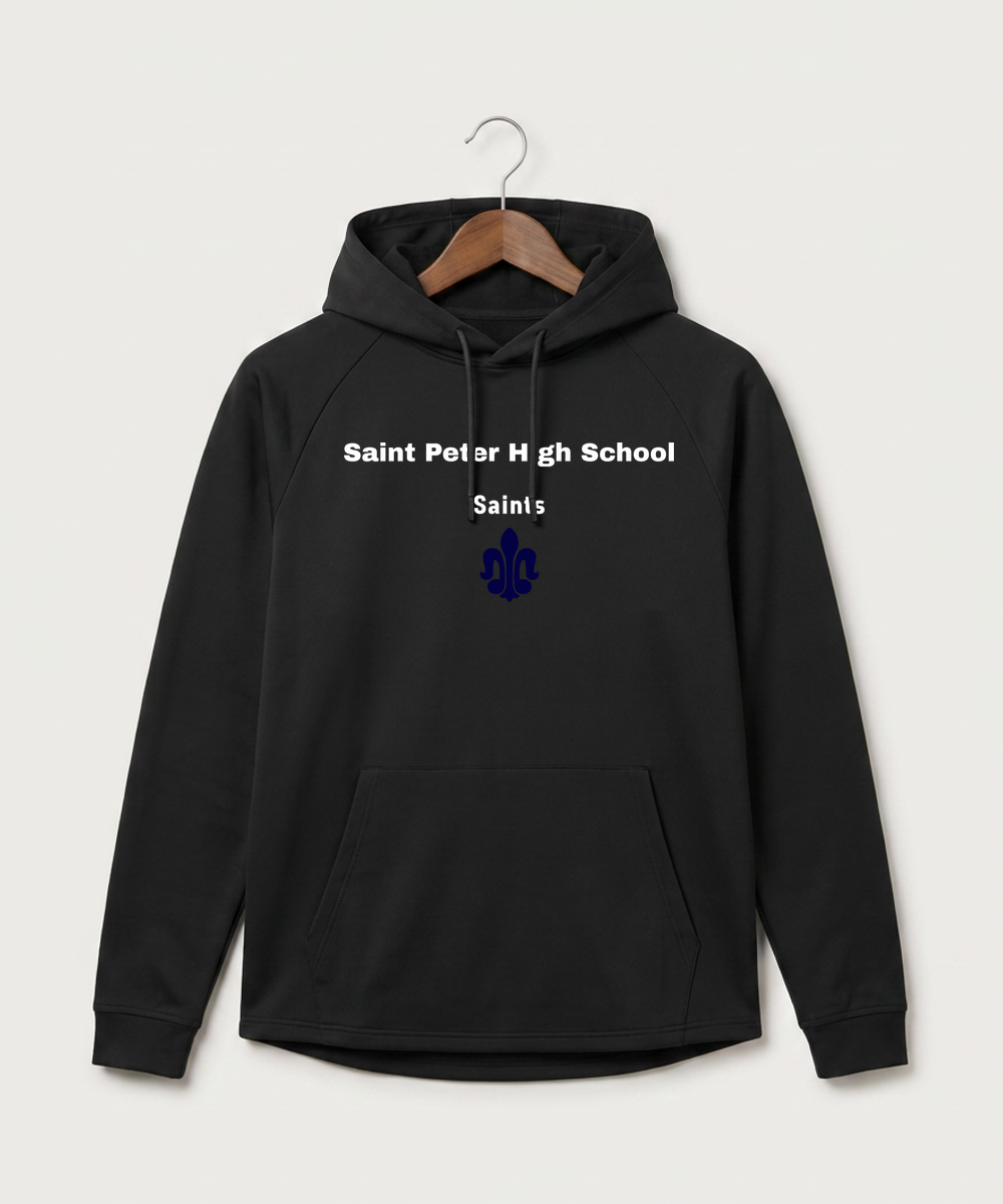 Saint Peter High School Athletics - Black Hoodie - Full Front