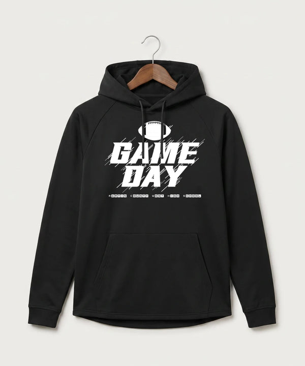 Martin County West High School Football (Boys) - Black Hoodie - Full Front