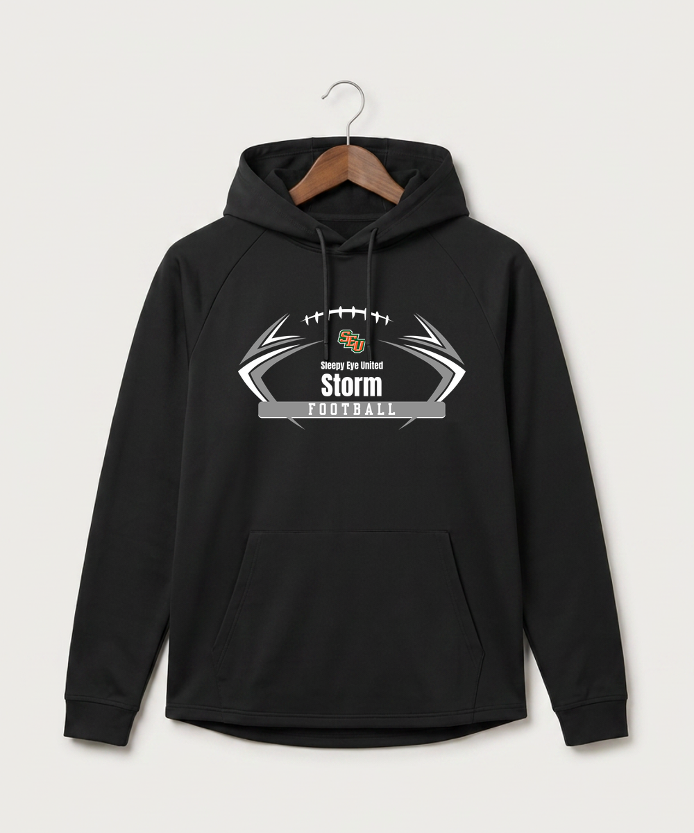 Sleepy Eye United Football (Boys) - Black Hoodie - Full Front