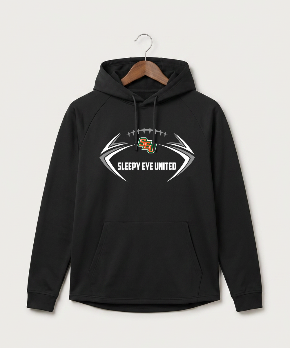 Sleepy Eye United Football (Boys) - Black Hoodie - Full Front