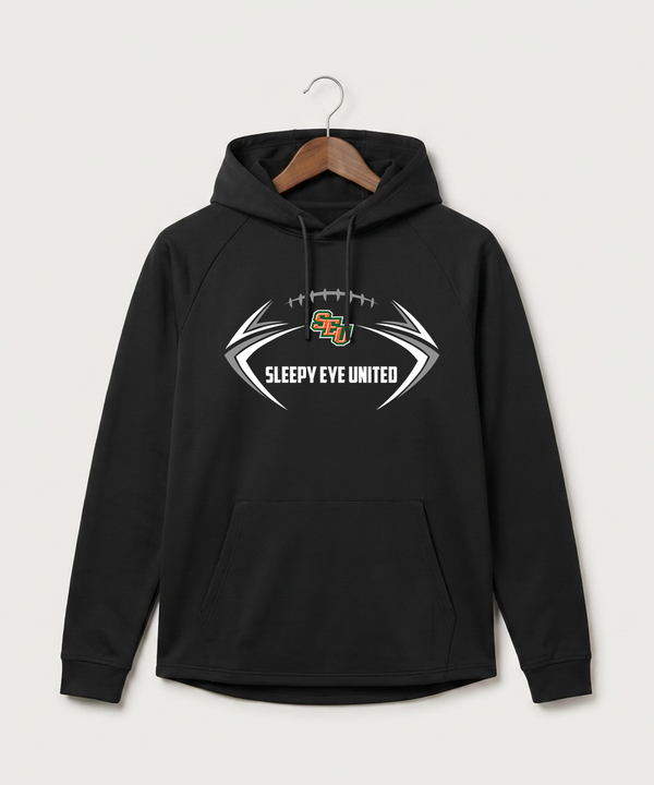 Sleepy Eye United Football (Boys) - Black Hoodie - Full Front