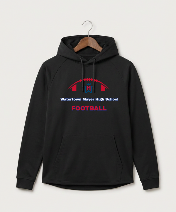 Watertown Mayer High School Football (Boys) - Black Hoodie - Full Front