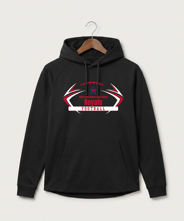Watertown Mayer High School Football (Boys) - Black Hoodie - Full Front