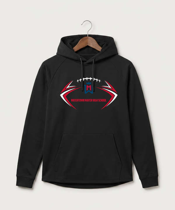 Watertown Mayer High School Football (Boys) - Black Hoodie - Full Front