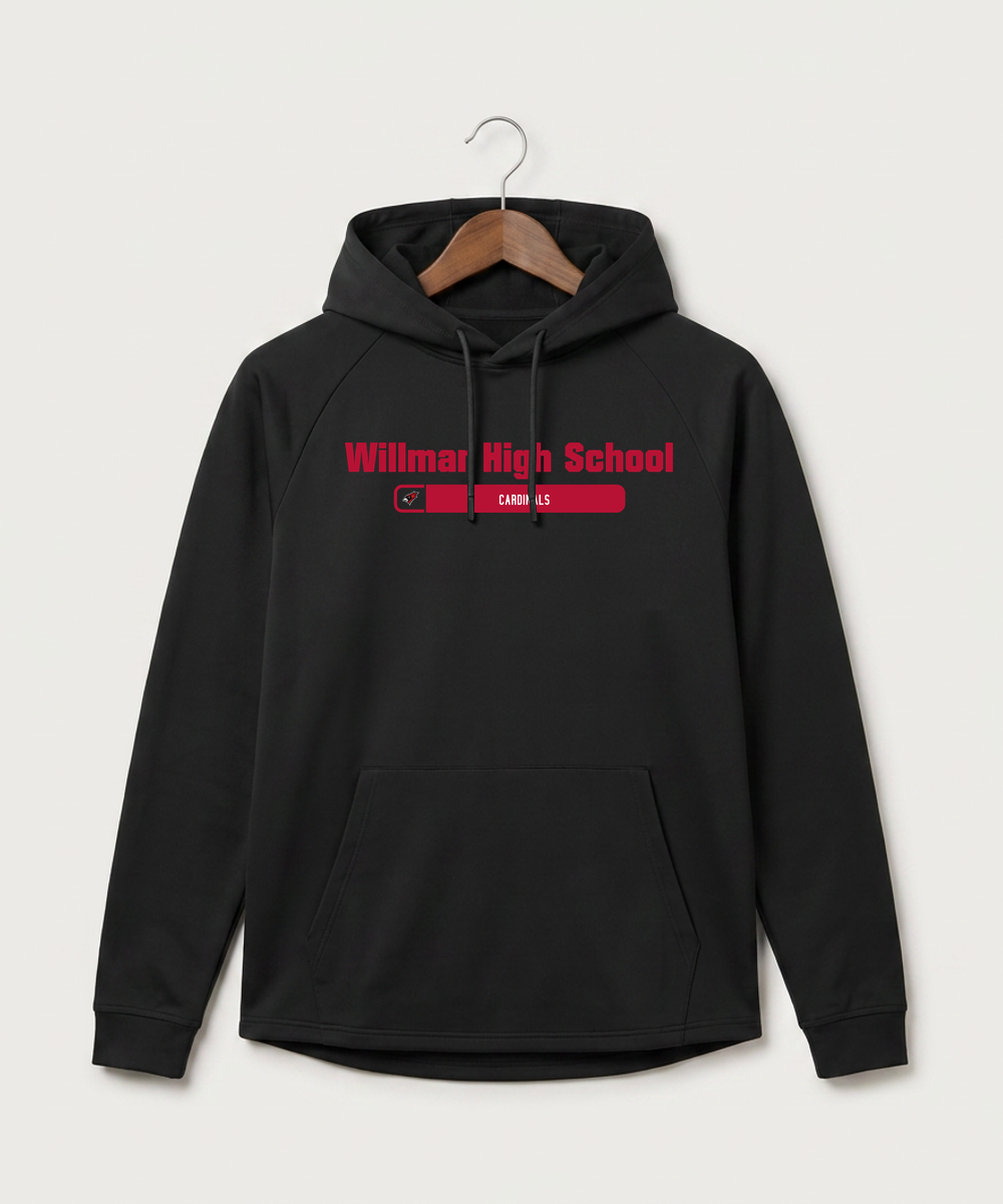 Willmar High School Athletics - Black Hoodie - Full Front
