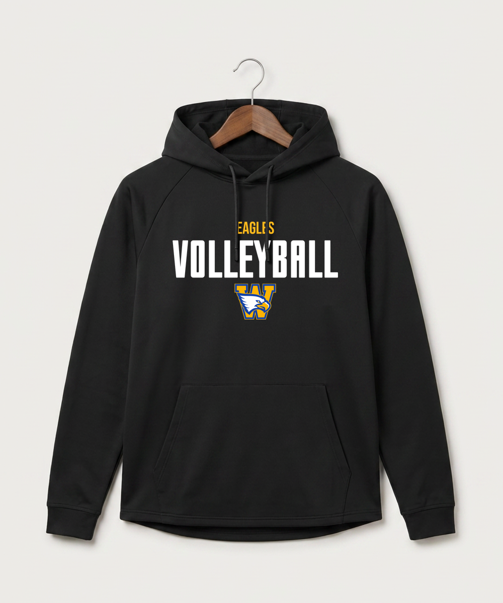 Windom Area High School Volleyball (Girls) - Black Hoodie - Full Front