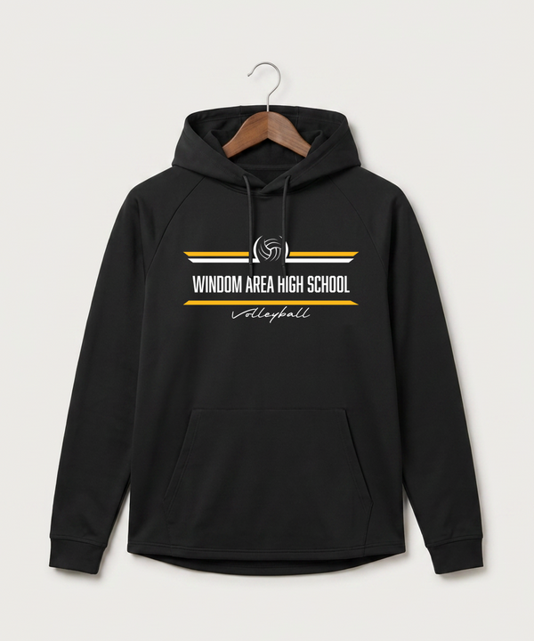 Windom Area High School Volleyball (Girls) - Black Hoodie - Full Front