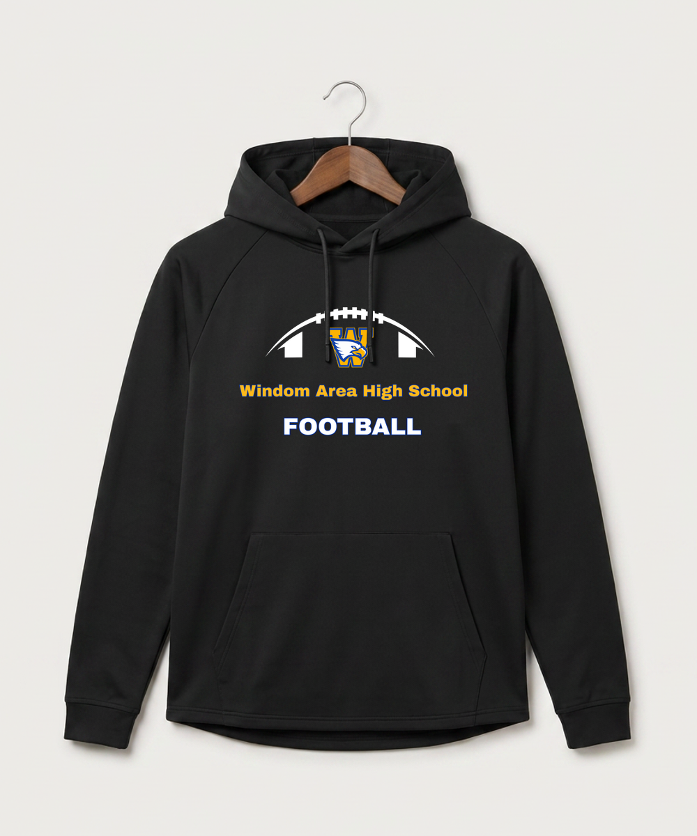 Windom Area High School Football (Boys) - Black Hoodie - Full Front