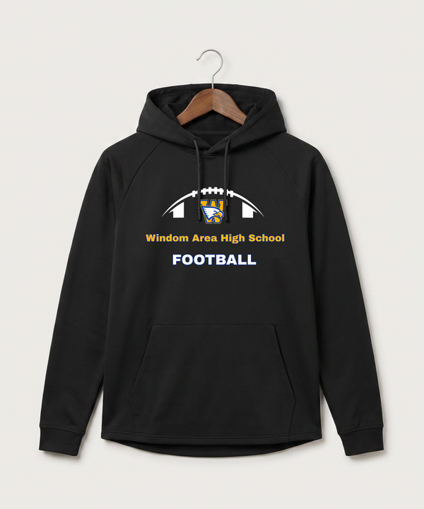 Windom Area High School Football (Boys) - Black Hoodie - Full Front