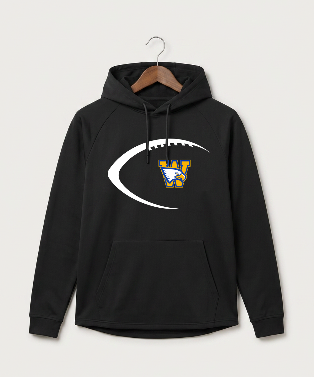 Windom Area High School Football (Boys) - Black Hoodie - Full Front