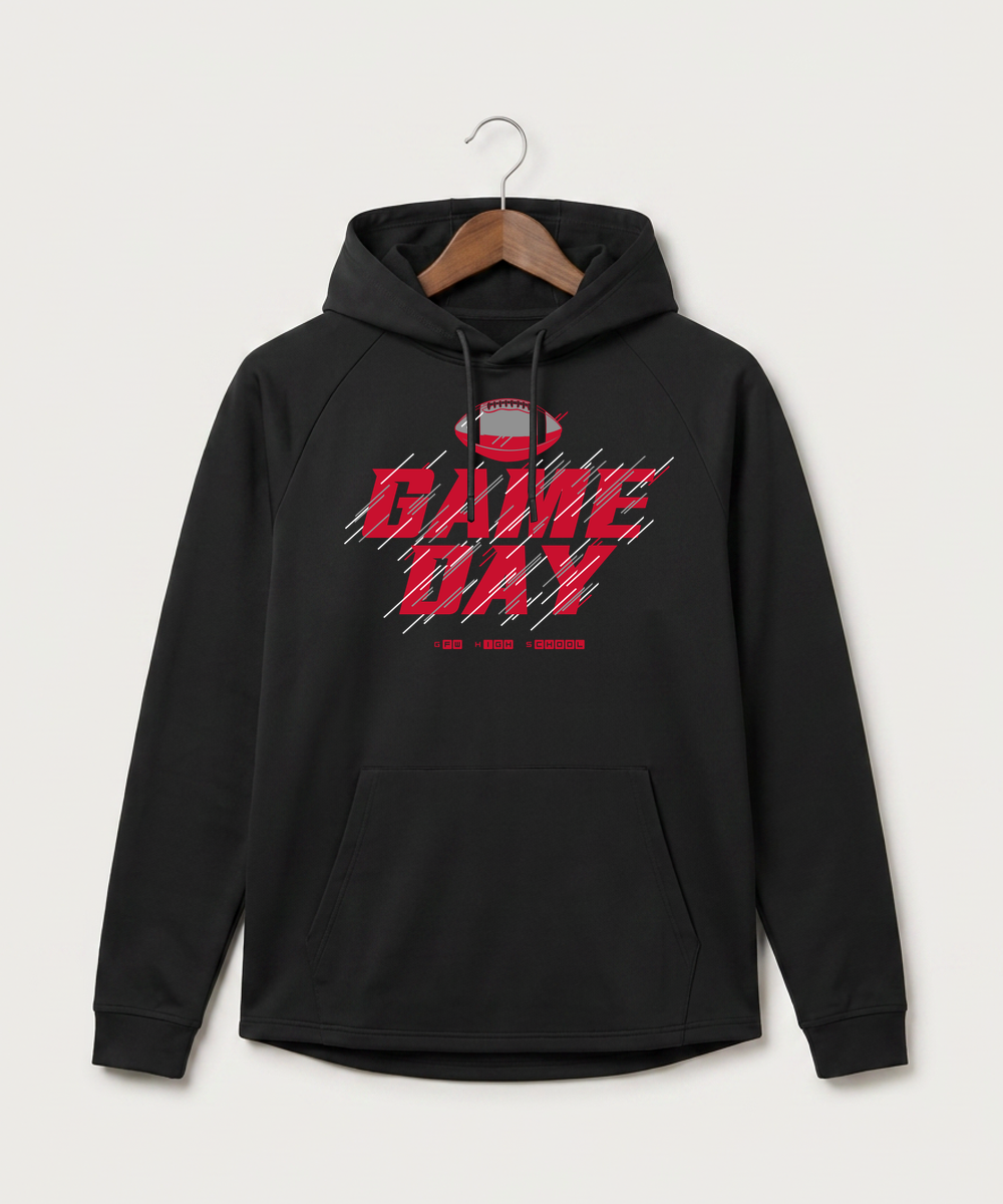 Gfw High School Football (Boys) - Black Hoodie - Full Front