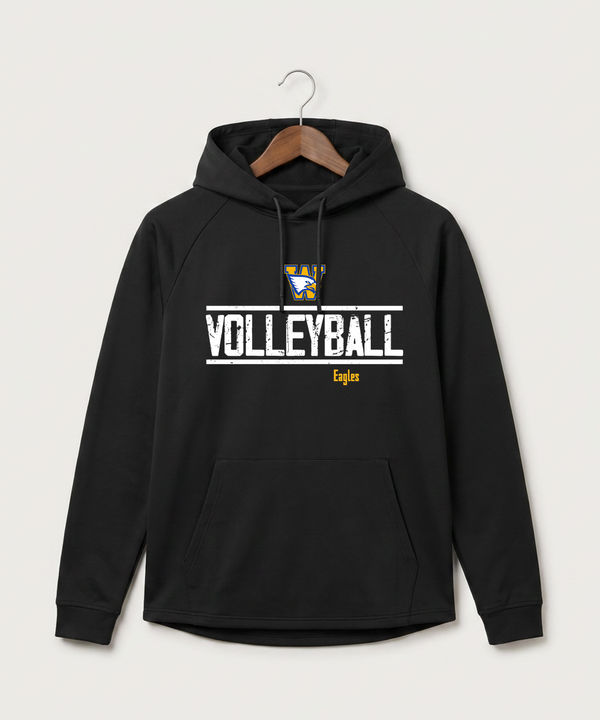Windom Area High School Volleyball (Girls) - Black Hoodie - Full Front