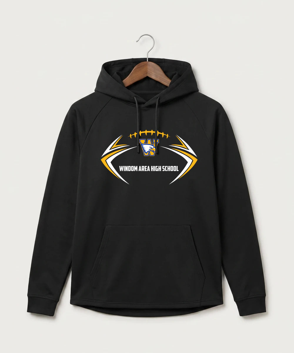 Windom Area High School Football (Boys) - Black Hoodie - Full Front