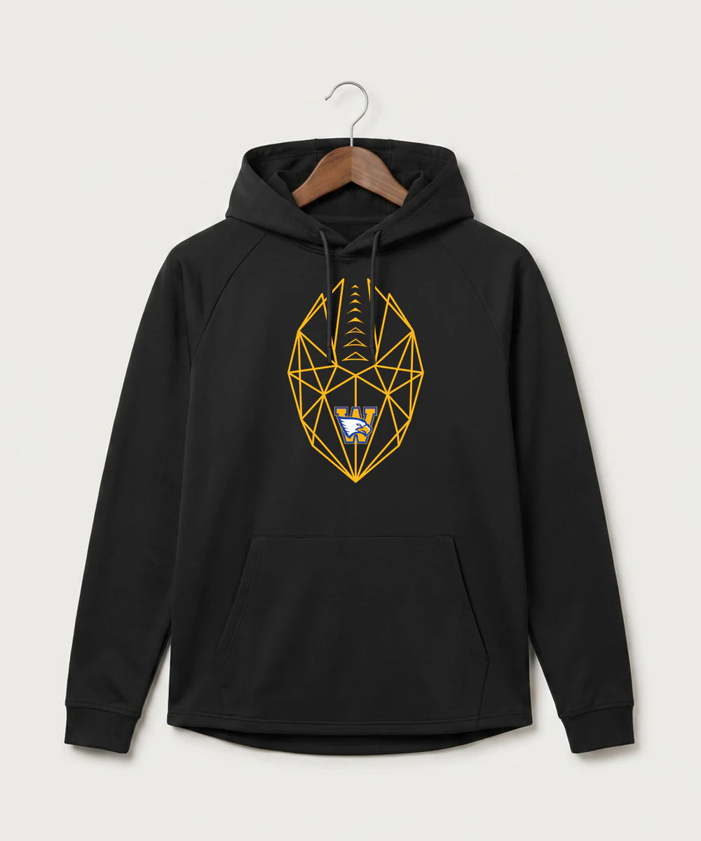 Windom Area High School Football (Boys) - Black Hoodie - Full Front