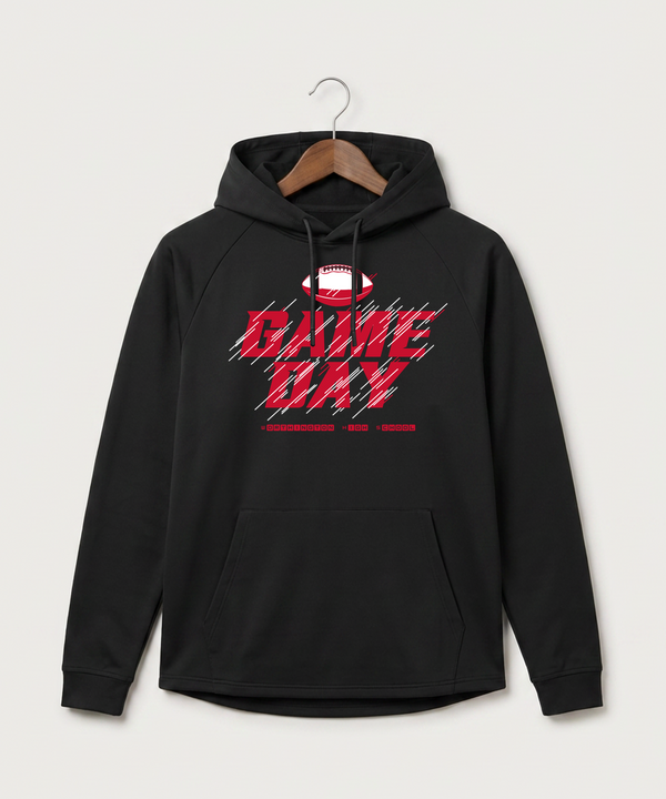 Worthington High School Football (Boys) - Black Hoodie - Full Front