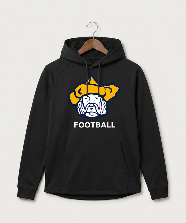 Polo HS Football general - Black Hoodie - Full Front