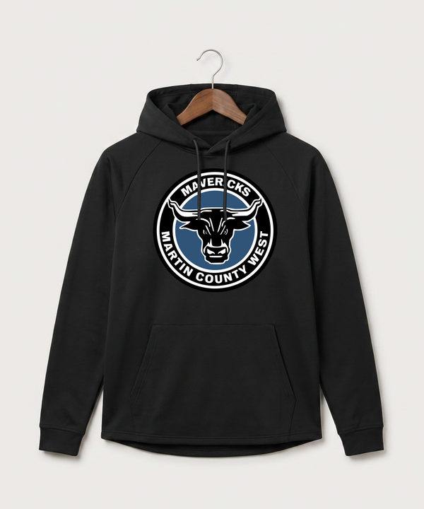 Martin County West High School Football (Boys) - Black Hoodie - Full Front