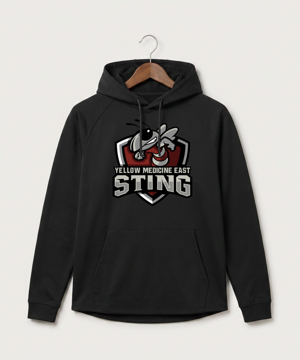 Yellow Medicine East High School Athletics - Black Hoodie - Full Front