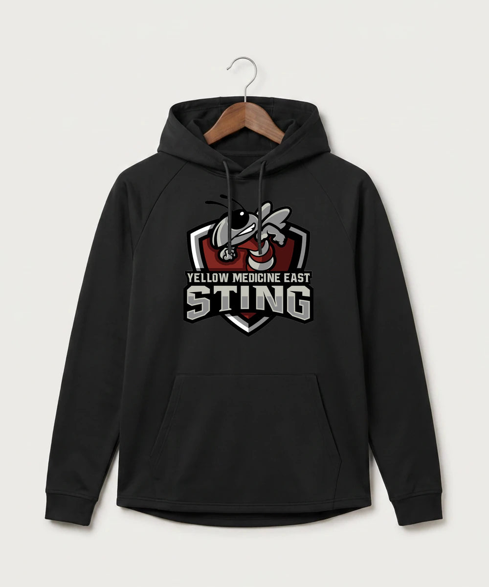 Yellow Medicine East High School Athletics - Black Hoodie - Full Front
