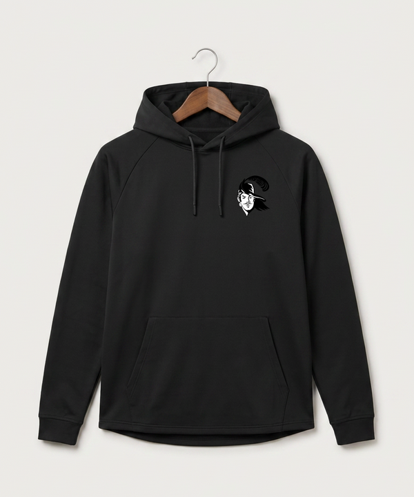 Border West Football (Boys) - Black Hoodie - Left Chest