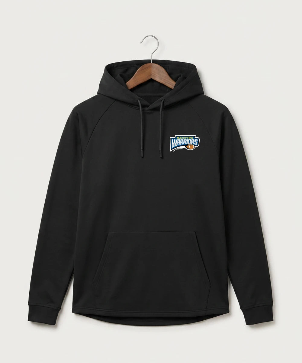 Macktown Warriors Football (Boys) - Black Hoodie - Left Chest