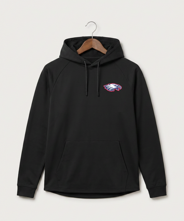 Pequot Lakes High School Football (Boys) - Black Hoodie - Left Chest