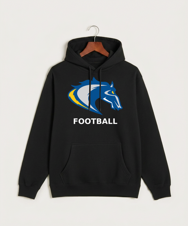 Riverside High School Football general - Black Hoodie Value - Full Front