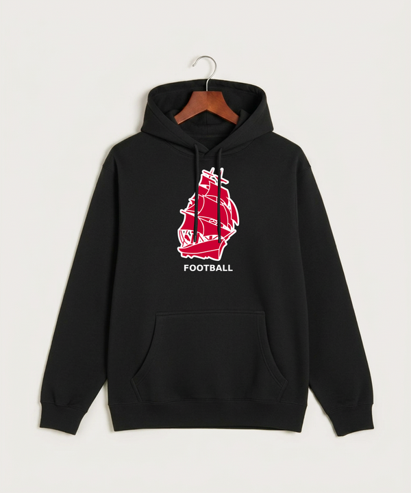 Amboy Football general - Black Hoodie Value - Full Front