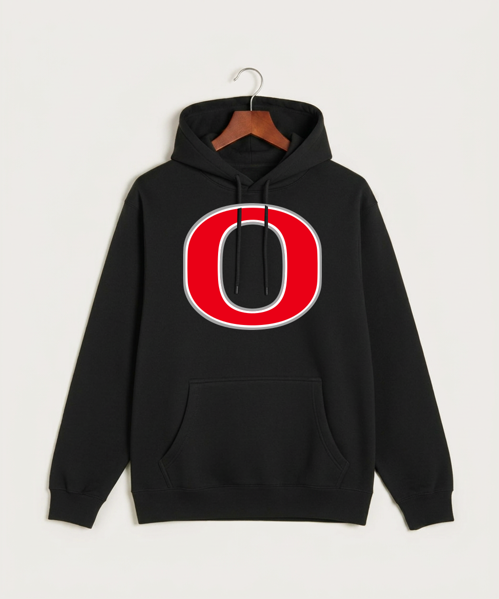 Osakis High School Athletics Coed - Black Hoodie Value - Full Front