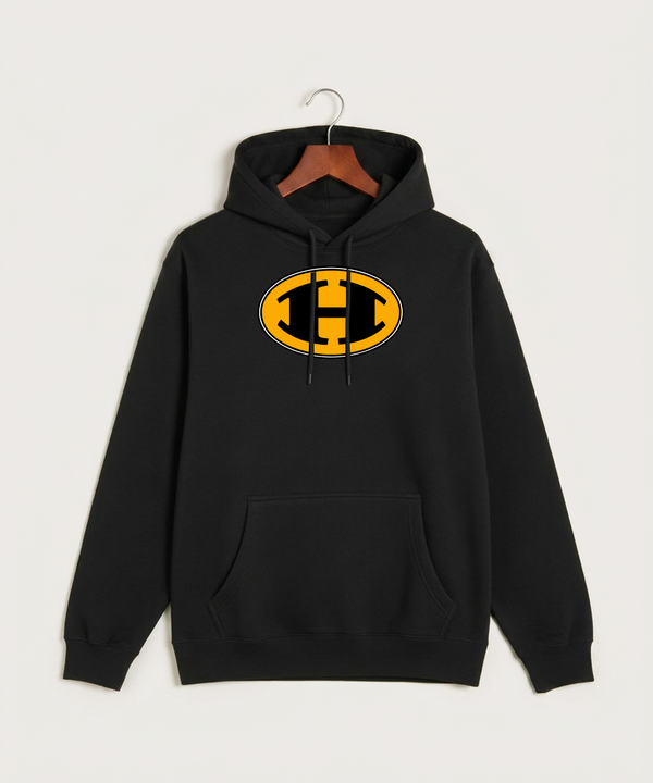 Hutchinson High School Football (Boys) - Black Hoodie Value - Full Front