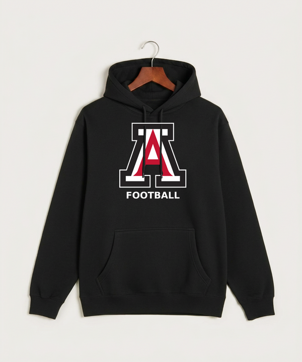Amboy Football general - Black Hoodie Value - Full Front