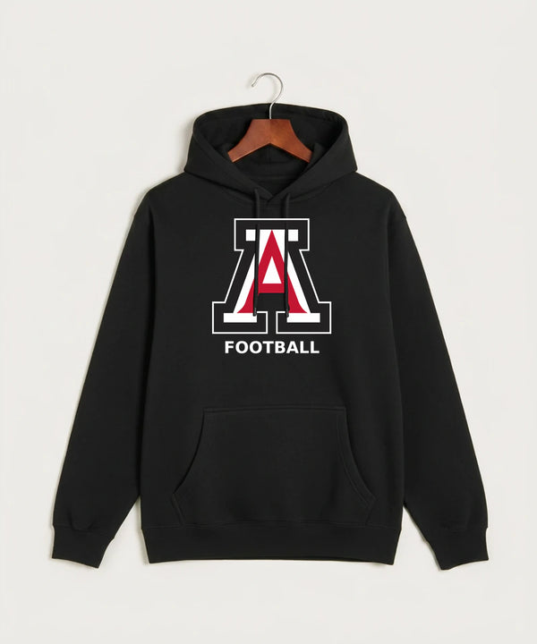 Amboy Football general - Black Hoodie Value - Full Front