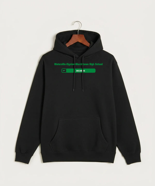 Waterville-Elysian-Morristown High School Football (Boys) - Black Hoodie Value - Full Front