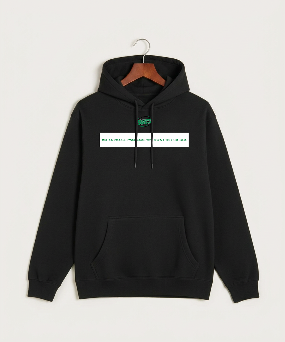 Waterville-Elysian-Morristown High School Football (Boys) - Black Hoodie Value - Full Front