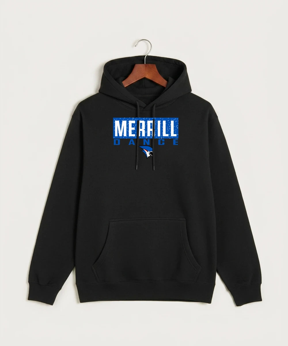 Merrill Dance and Cheer - Black Hoodie Value - Full Front