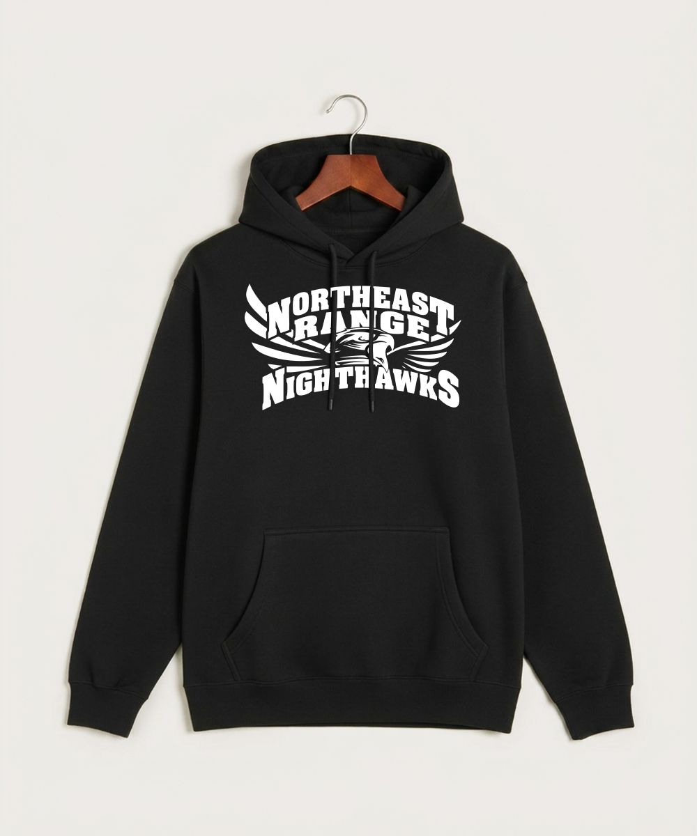 Northeast Range High School Volleyball (Girls) - Black Hoodie Value - Full Front