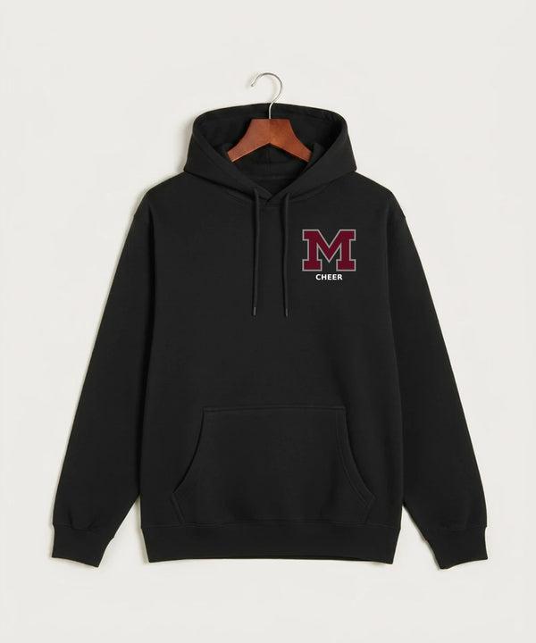 Moline Cheer general - Black Hoodie Value - Left Chest