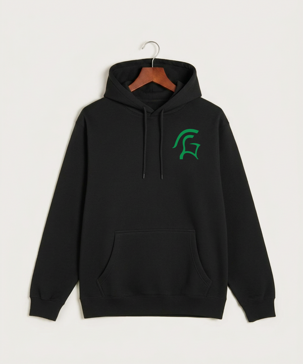 La Crescent High School Football (Boys) - Black Hoodie Value - Left Chest