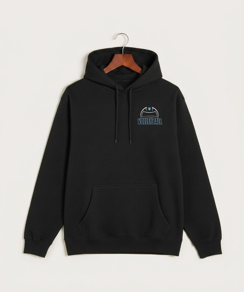 Janesville Waldorf Pemberton Volleyball (Girls) - Black Hoodie Value - Left Chest