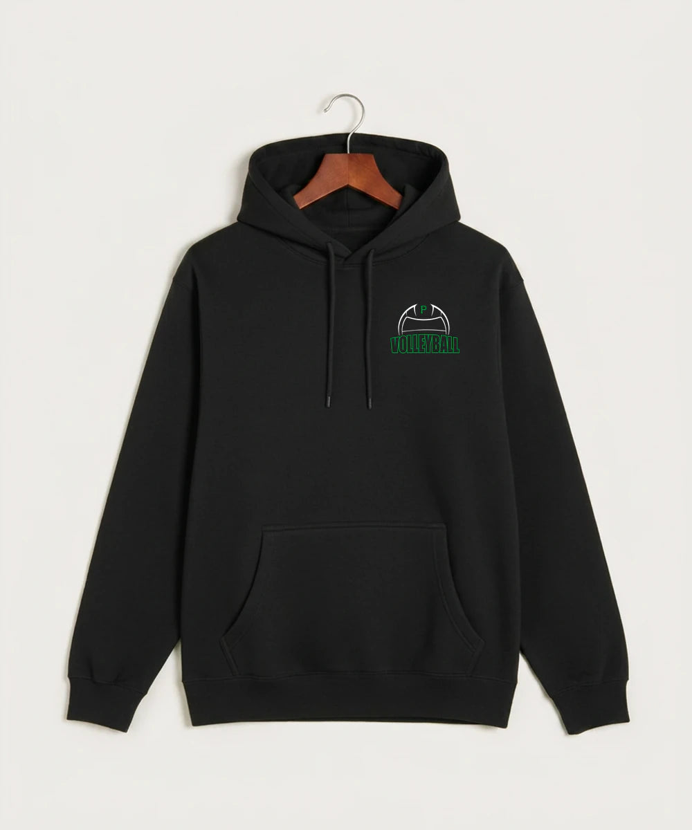 Pipestone Area High School Volleyball (Girls) - Black Hoodie Value - Left Chest
