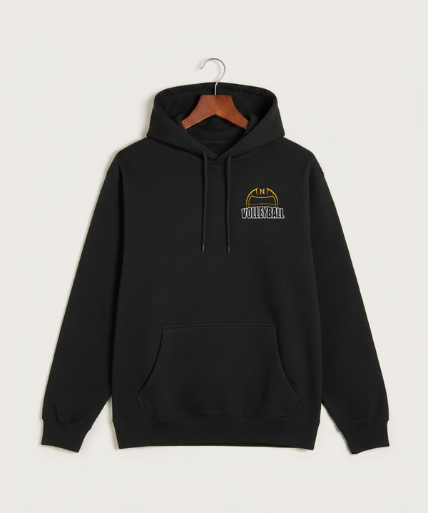 Nevis High School Volleyball (Girls) - Black Hoodie Value - Left Chest