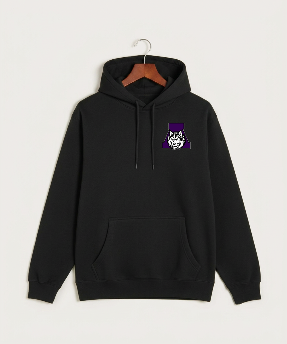 Albany High School Volleyball (Girls) - Black Hoodie Value - Left Chest