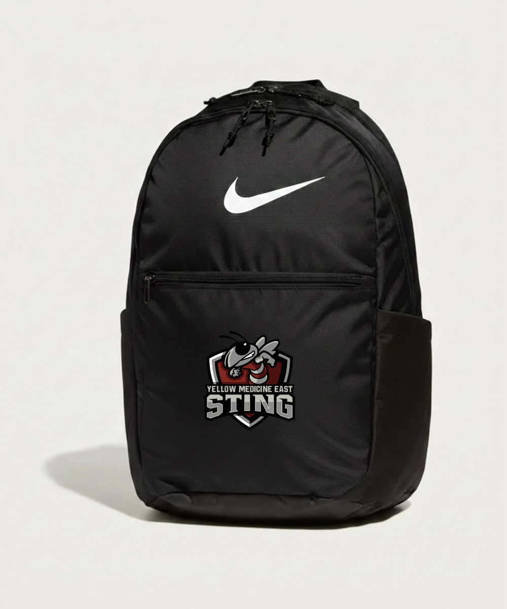 Yellow Medicine East High School Football (Boys) - Black Nike Brasilia Medium Backpack NKDH7709