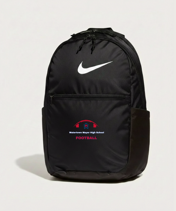 Watertown Mayer High School Football (Boys) - Black Nike Brasilia Medium Backpack NKDH7709