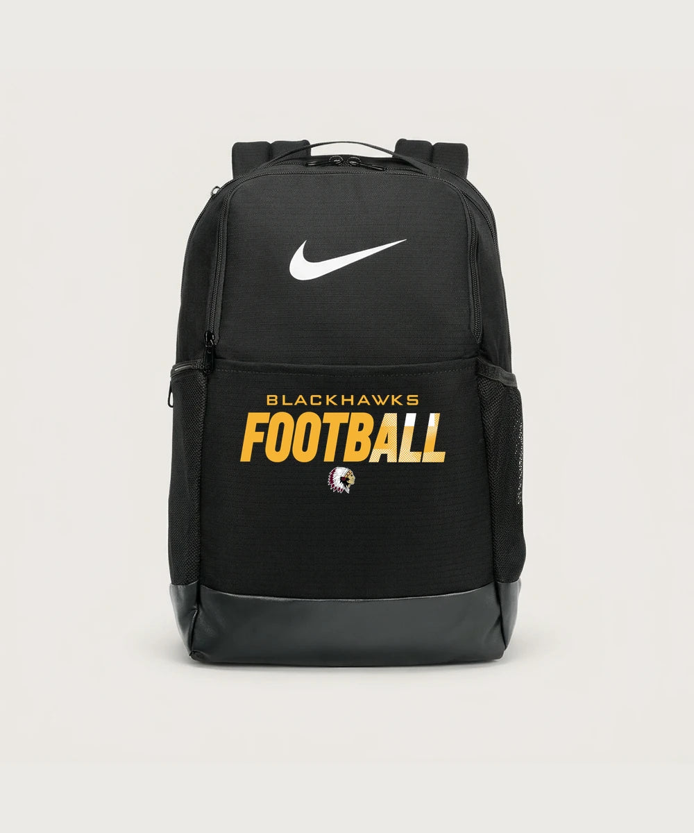 Stockton High School Football - Black Nike Brasilia Medium Backpack NKDH7709