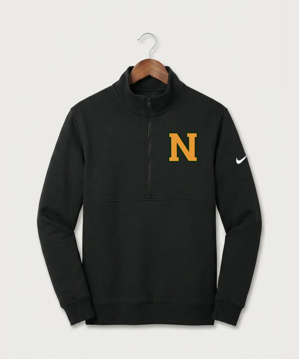 Nevis High School Volleyball (Girls) - Black Nike Club Fleece Sleeve Swoosh 1/2-Zip NKDX6718
