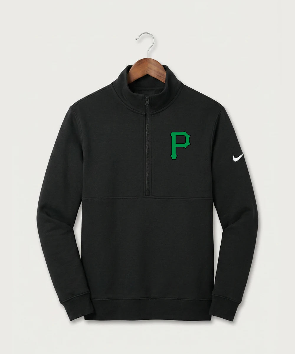 Pipestone Area High School Volleyball (Girls) - Black Nike Club Fleece Sleeve Swoosh 1/2-Zip NKDX6718
