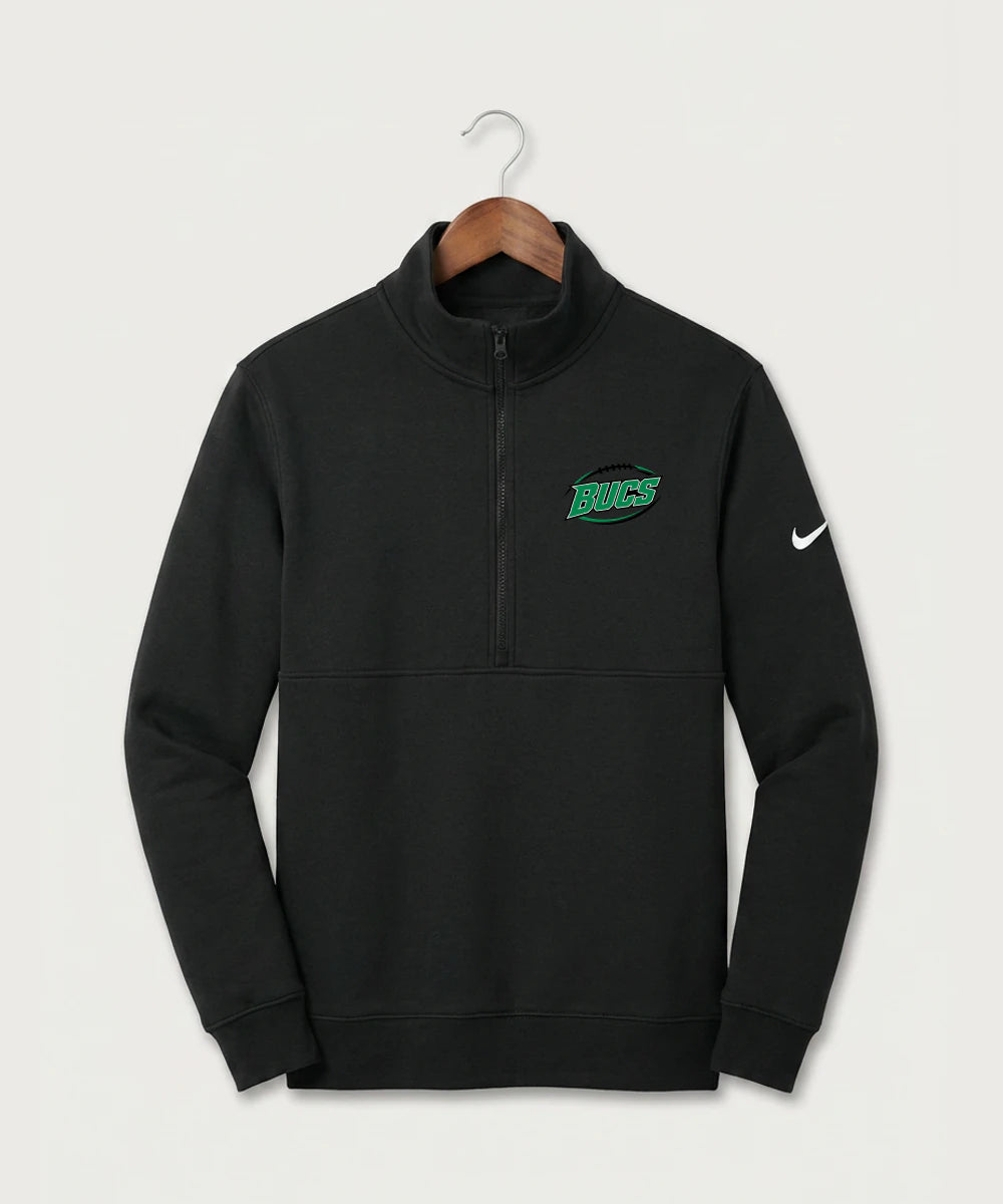 Waterville-Elysian-Morristown High School Football (Boys) - Black Nike Club Fleece Sleeve Swoosh 1/2-Zip NKDX6718