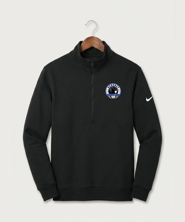 Hershey High School Volleyball Team Store - Black Nike Club Fleece Sleeve Swoosh 1/2-Zip NKDX6718